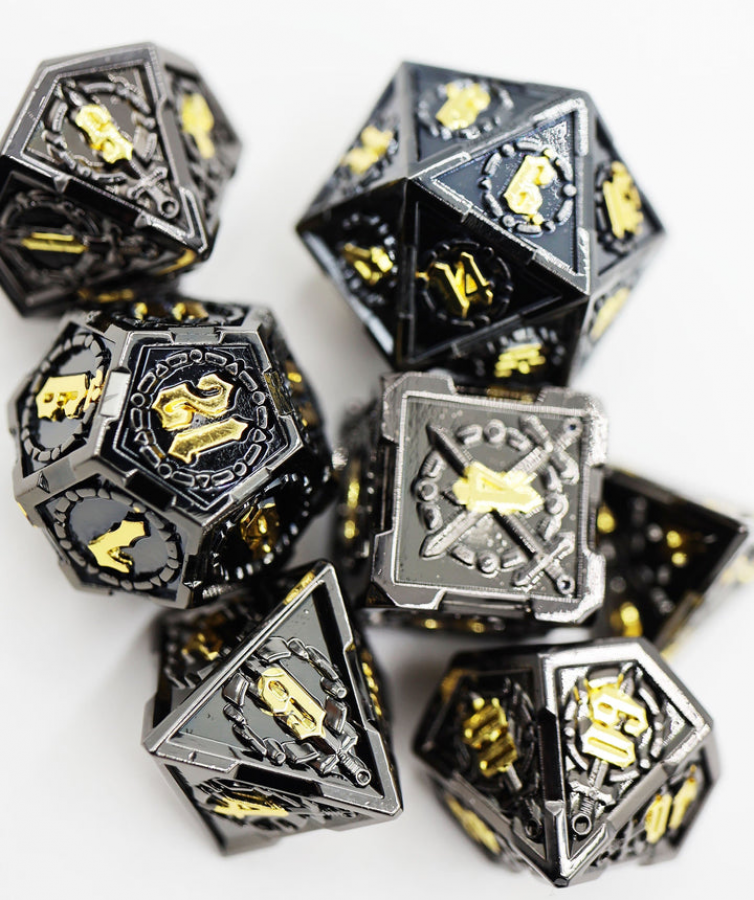 Foam Brain Dice: Crossed Swords - Demonic Sword
