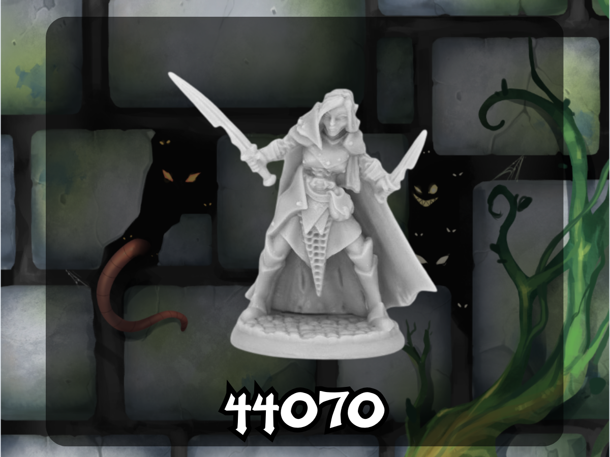 Bones Black: Dark Elf Female Warrior 44070