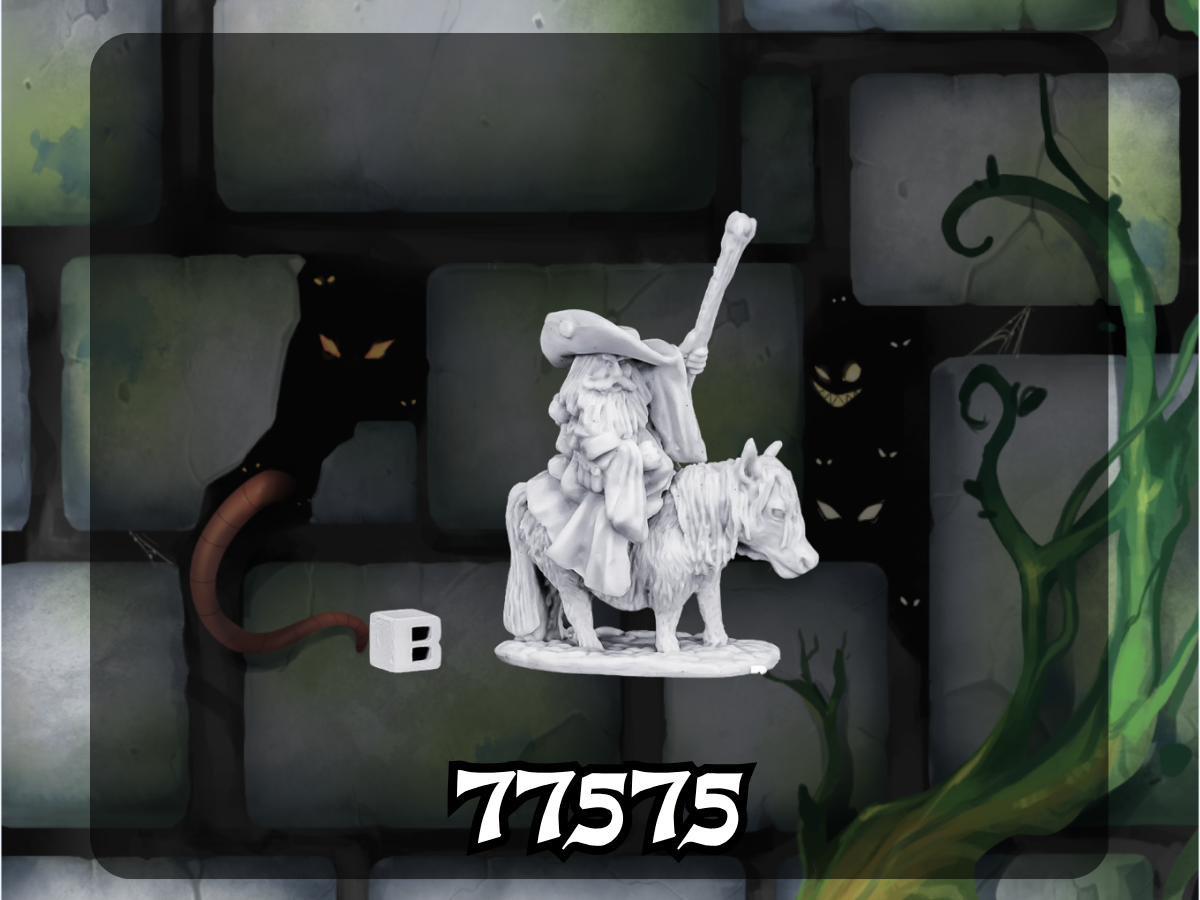 Dark Heaven Bones: Dwarf Battle Mage & Pony 77575