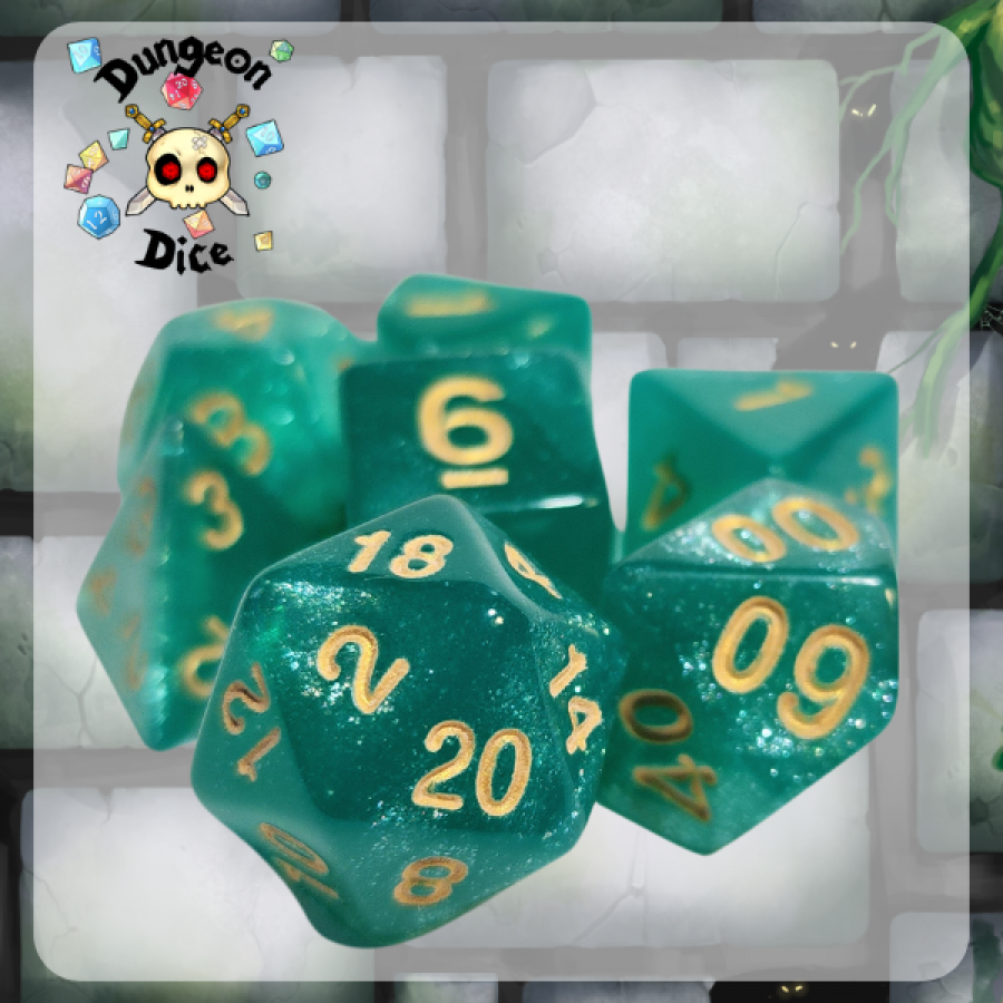 Dungeon Dice Acrylic: Soft Ocean