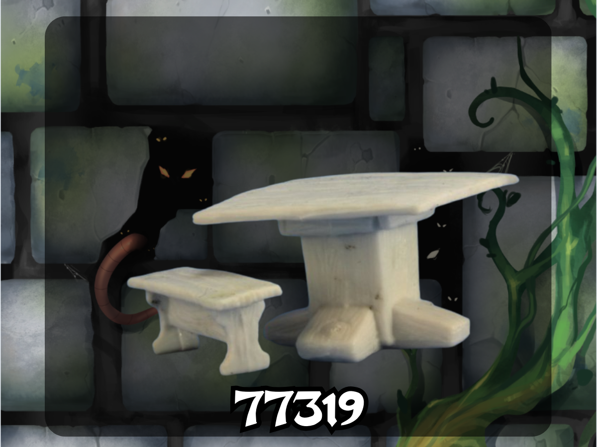 Dark Heaven Bones: Table and Benches 77319