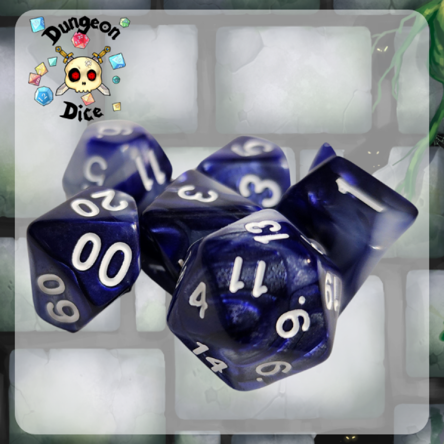 Dungeon Dice Acrylic: Blueberry Cheesecake