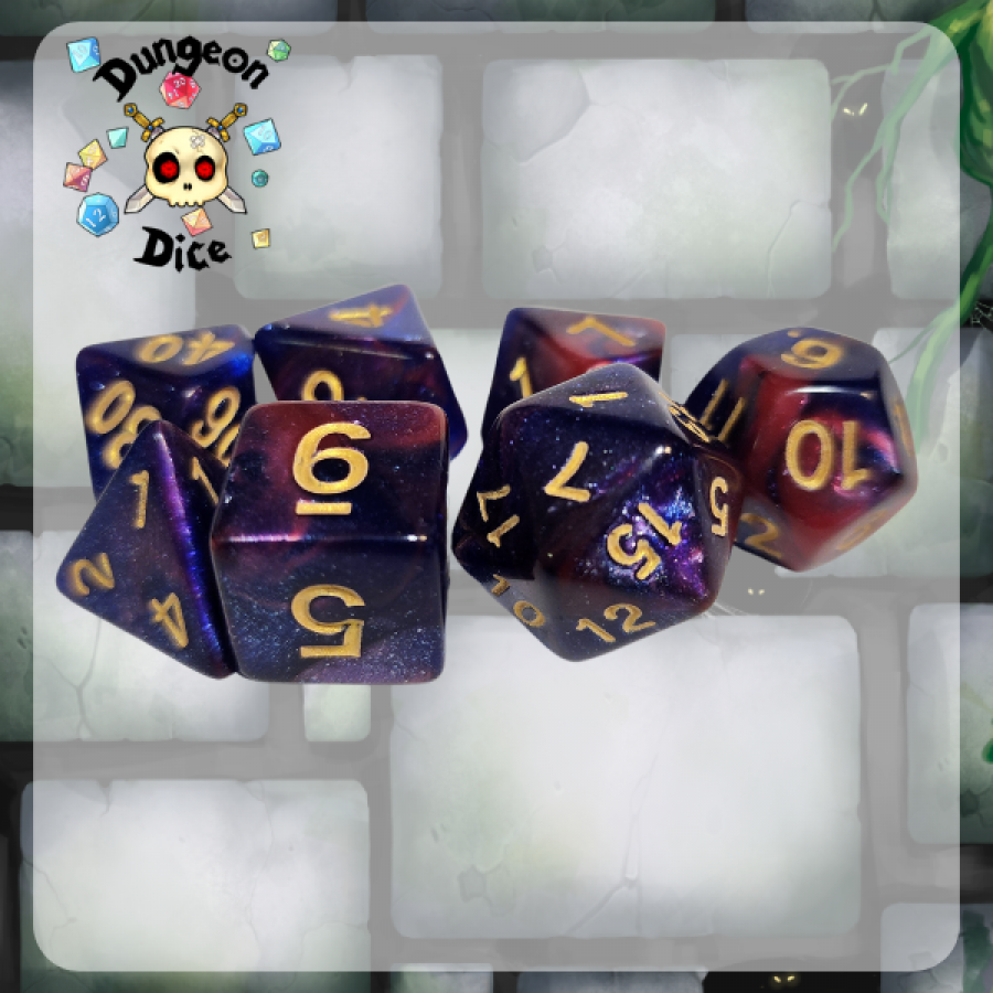 Dungeon Dice Acrylic: Aurora Borealis