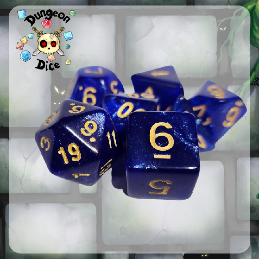 Dungeon Dice Acrylic: Sapphire Heart
