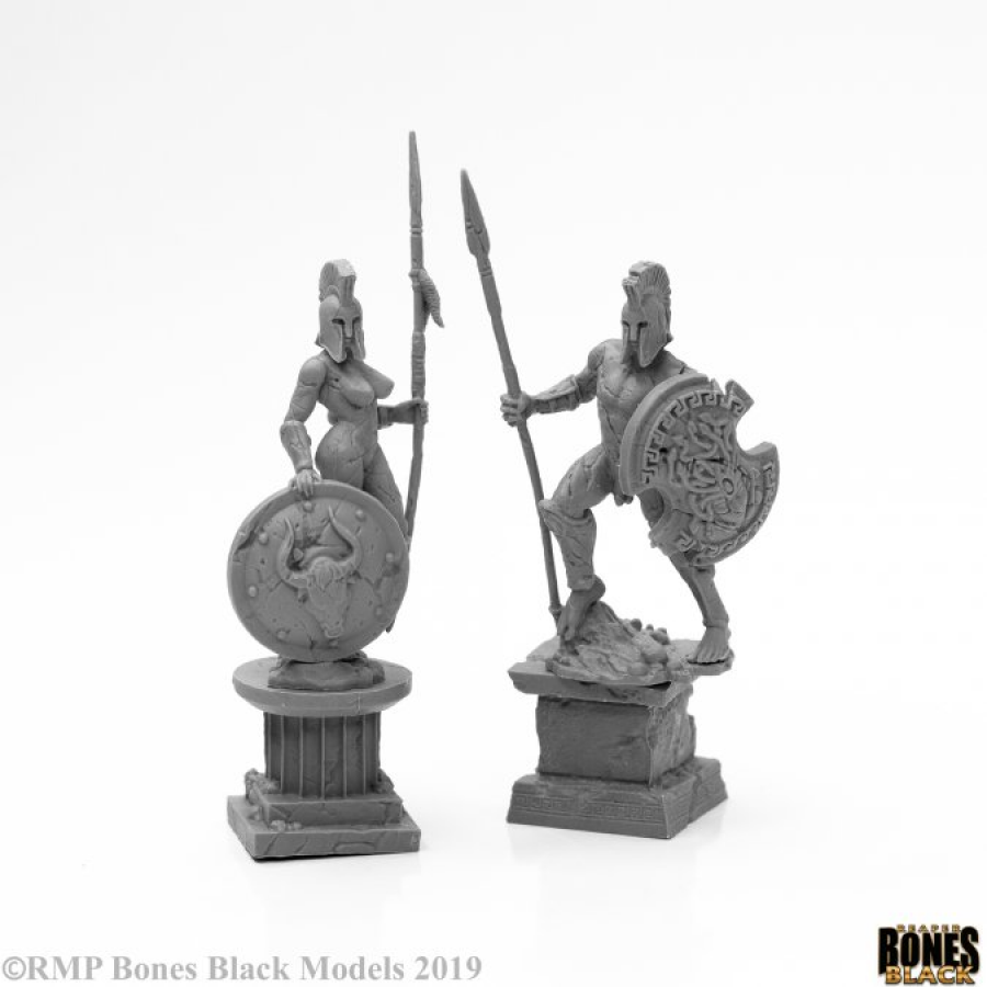 Bones Black: Amazon and Spartan Living Statues (Stone) 44127