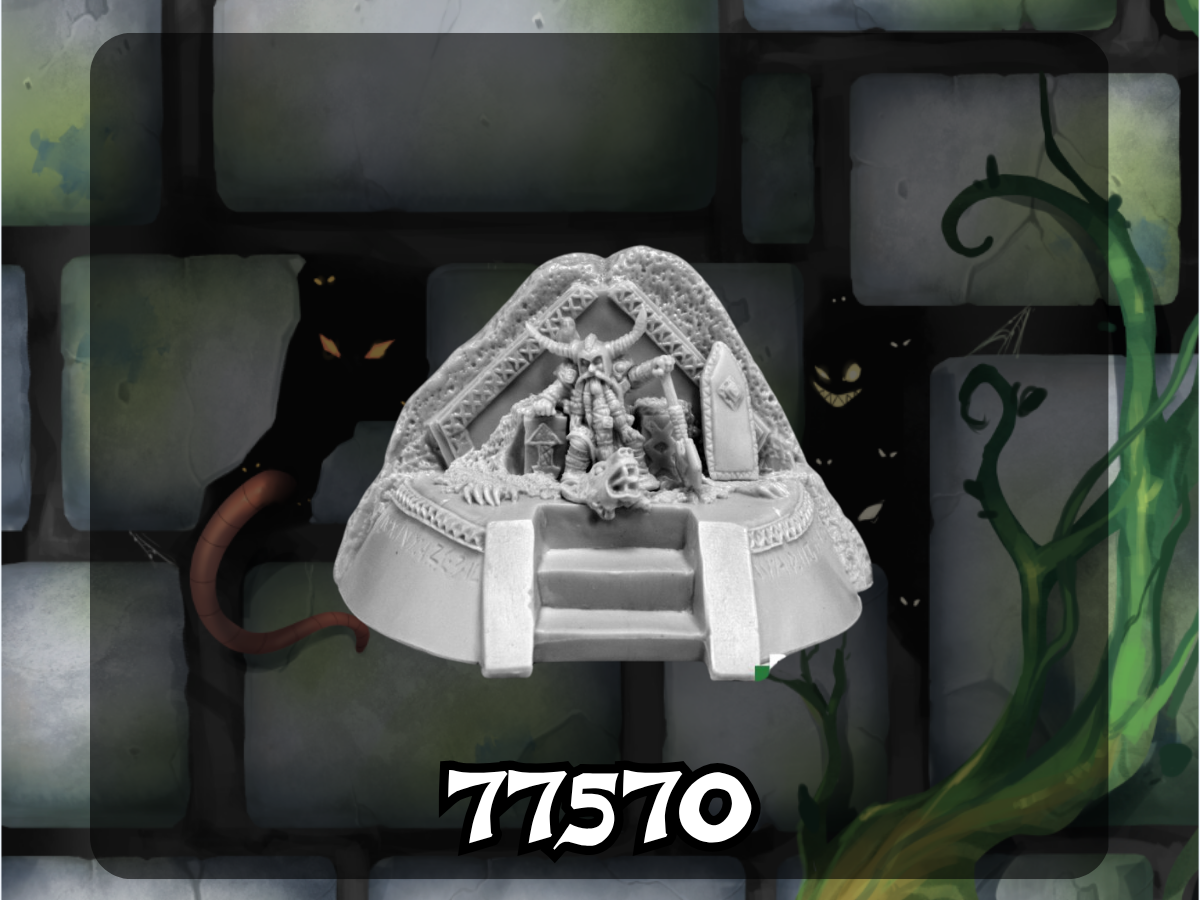 Dark Heaven Bones: Dwarf King on Throne 77570