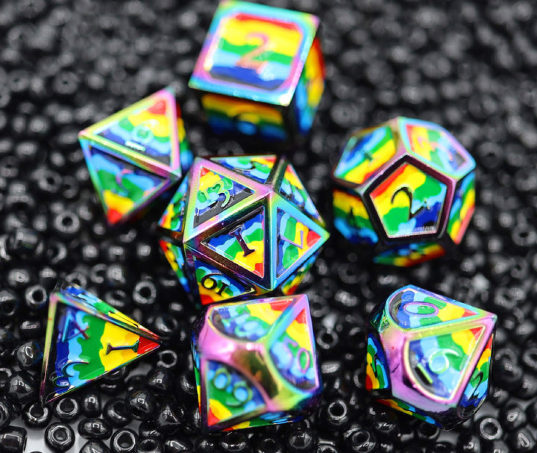 Foam Brain Dice: Pride Flag Rainbow
