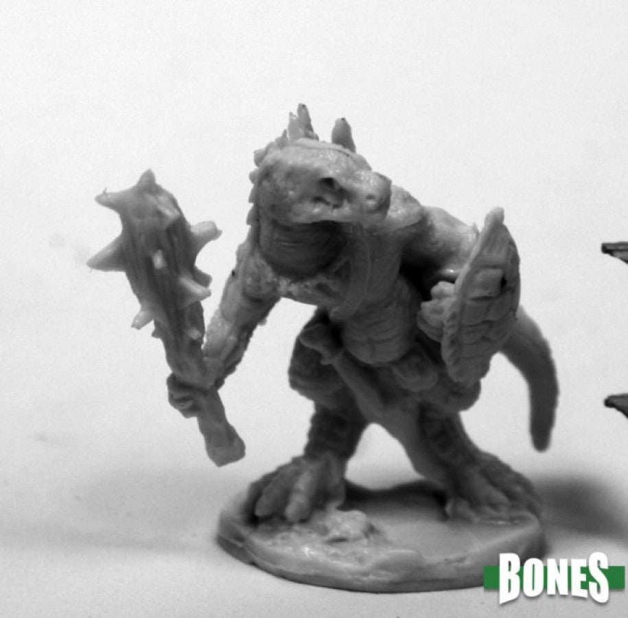 Dark Heaven Bones: Lizardman w/Club & Shield