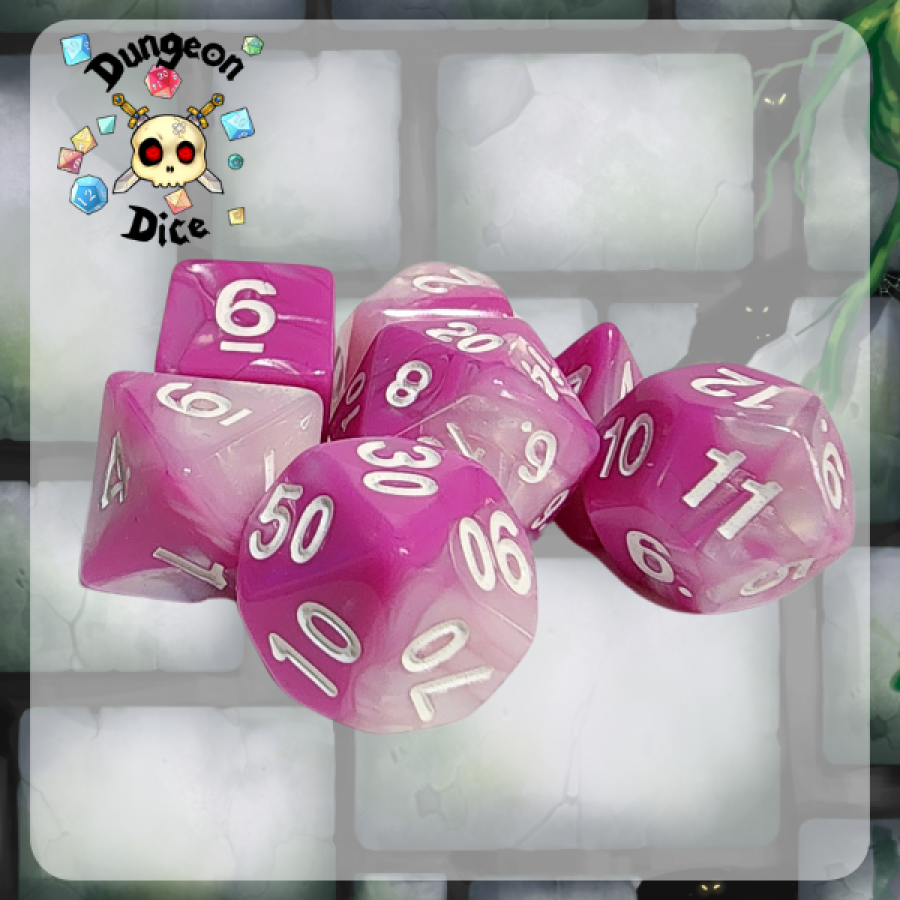 Dungeon Dice Acrylic: Bubblegum Blast
