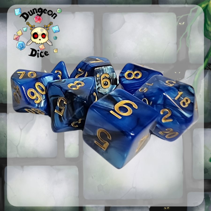Dungeon Dice Acrylic: Blue Shadow