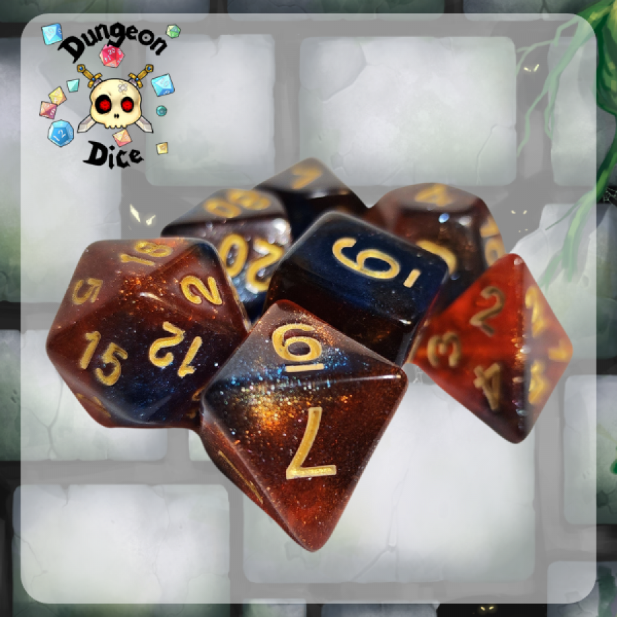 Dungeon Dice Acrylic: Hades Fire