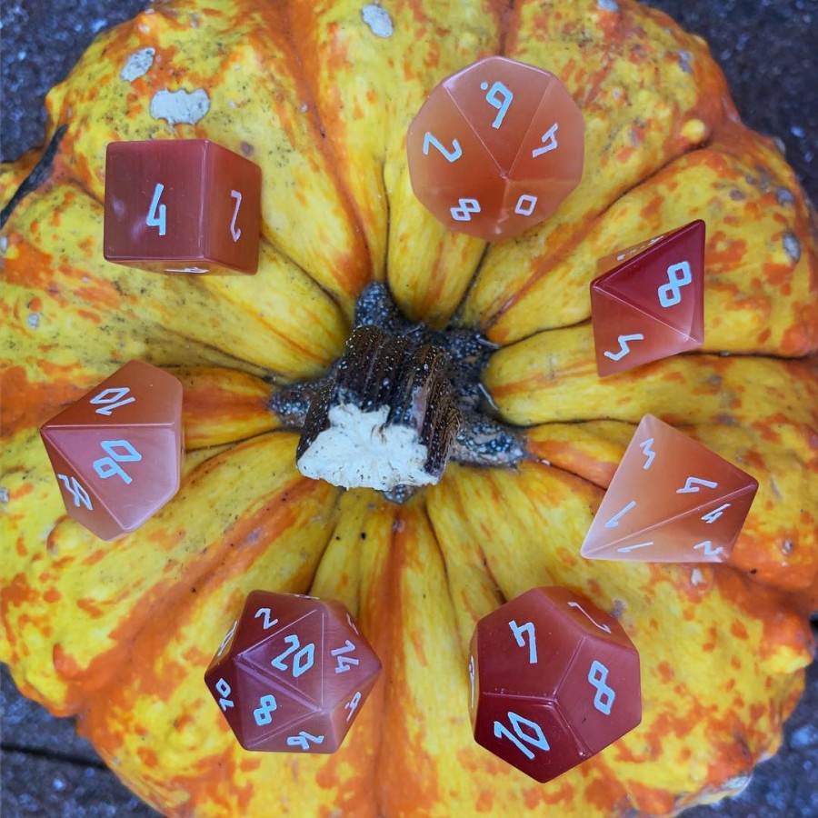 Norse Foundry Stone Dice: Catseye Orange