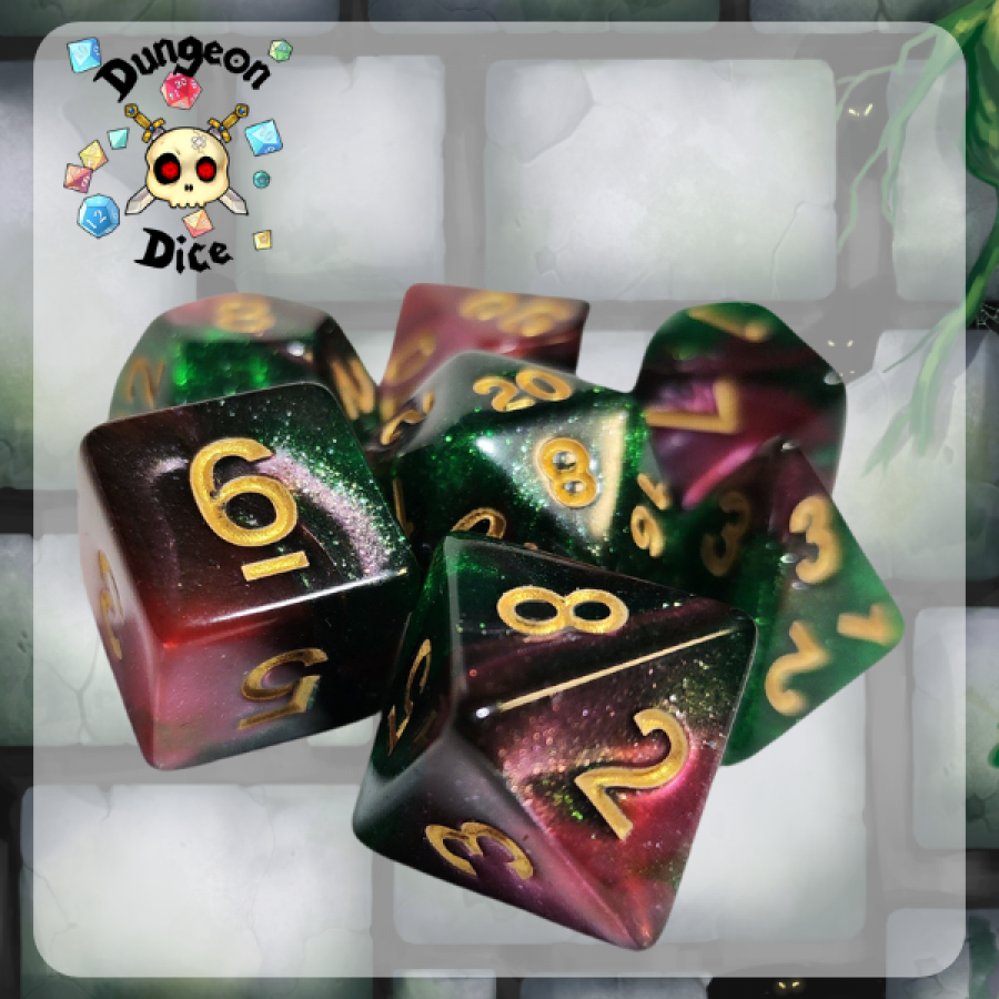 Dungeon Dice Acrylic: Poison Ivy