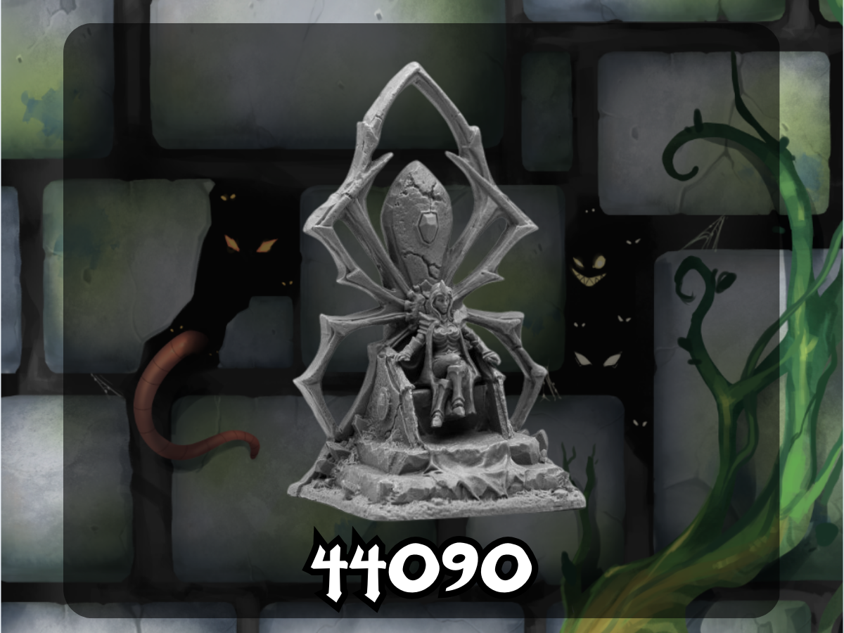 Bones Black: Dark Elf Queen On Throne 44090