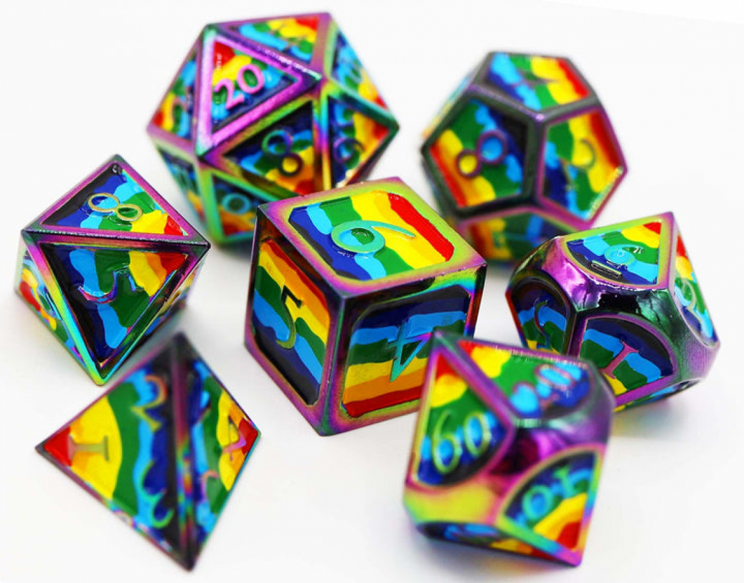 Foam Brain Dice: Pride Flag Rainbow