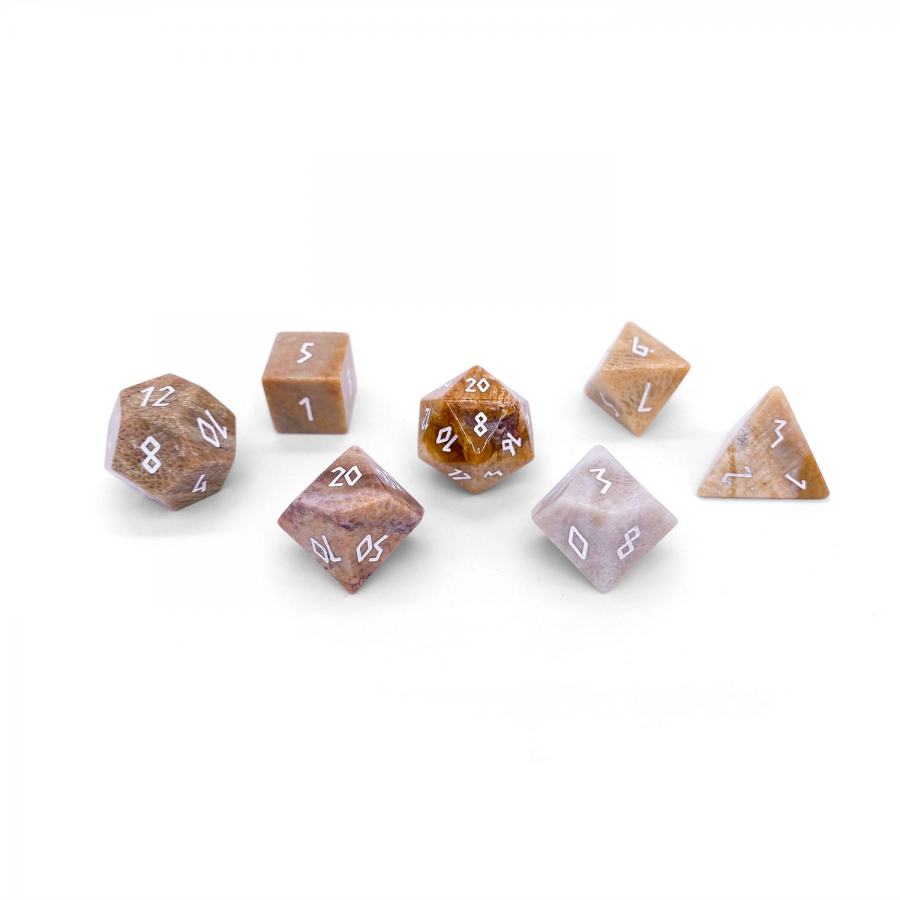 Norse Foundry Stone Dice: Coral Fossil