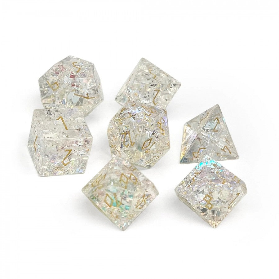 Norse Foundry Stone Dice: Shattered Rainbow Glass