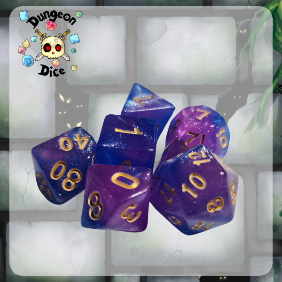 Dungeon Dice Acrylic: Galaxy Swirl