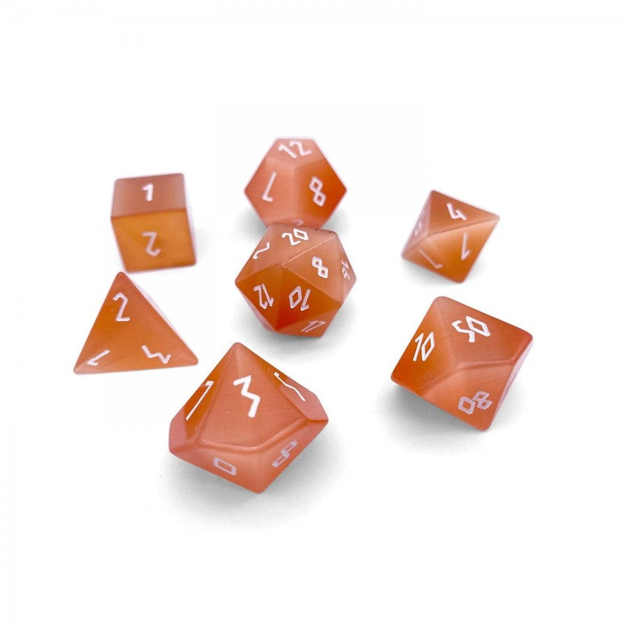 Norse Foundry Stone Dice: Catseye Orange