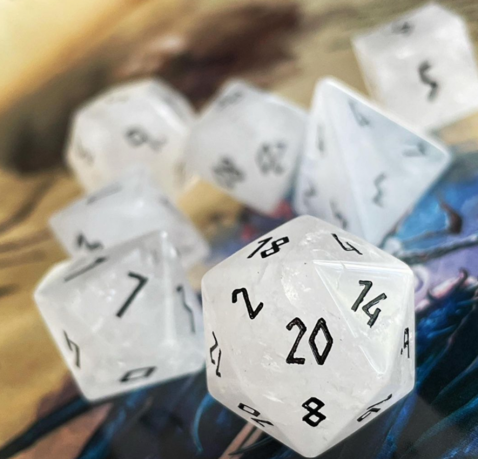 Norse Foundry Stone Dice: "Clear" Crystal Quartz