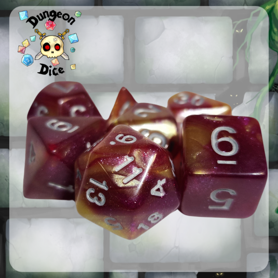 Dungeon Dice Acrylic: Girl on Fire
