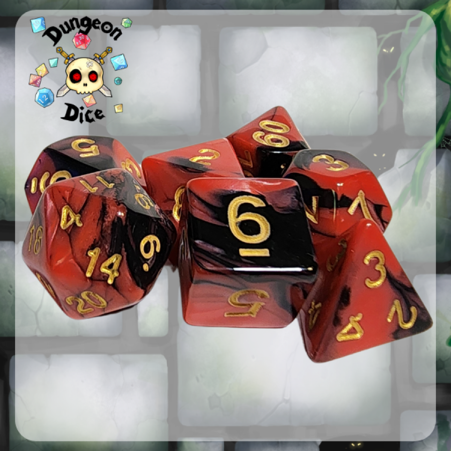 Dungeon Dice Acrylic: Volcanic Progress